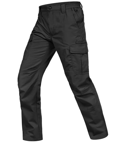 Zoofly Wanderhose Herren Arbeits Outdoor Hose Männer Atmungsaktive Cargohose Radhose Für Langlebigkeit Trekkinghose Schwarz 32Wx32L von Zoofly