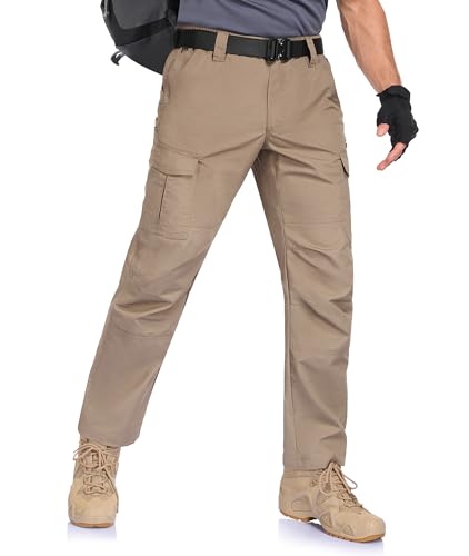 Zoofly Wanderhose Herren Arbeits Outdoor Hose Männer Atmungsaktive Cargohose Radhose Taktische Trekkinghose Khaki 30Wx30L von Zoofly