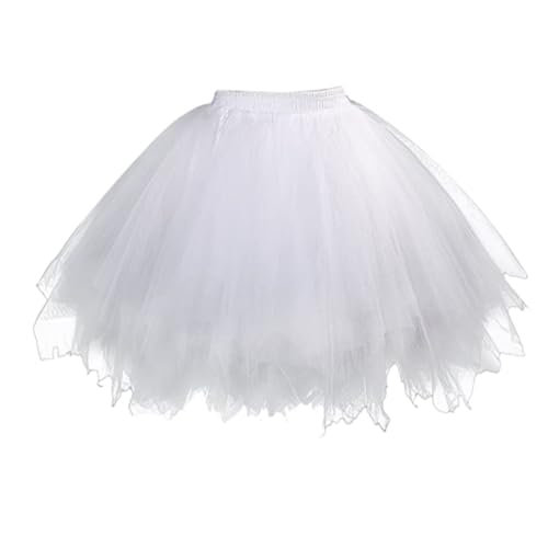 Zookey Damen Tüllrock 50er Tütü Rock Rockabilly Petticoat Tutu Karneval Kostüm Tüllrock Ballett Tanzkleid Unterrock für Frauen und Mädchen von Zookey