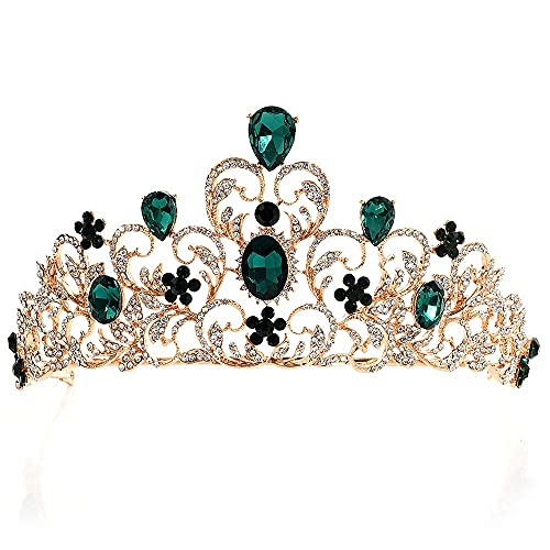 Tiara Kristallkrone für Bridal, Prinzessin Diadem Hochzeit Tiara Crown für Hochzeit Abschlussbälle Proms Festzüge Parties Geburtstag von Zooma