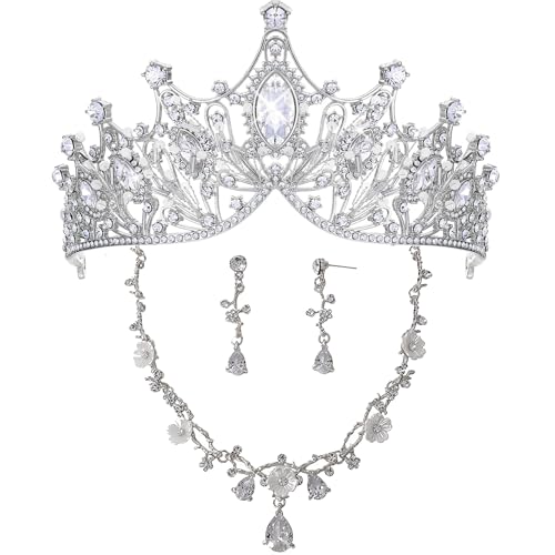 Tiara Kristallkrone für Bridal, Prinzessin Diadem Hochzeit Tiara Crown für Hochzeit Abschlussbälle Proms Festzüge Parties Geburtstag von Zooma