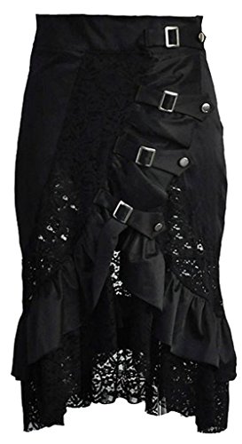 Zooma Damen Sexy Korsett Bustier aus Spitze mit Rock aus Tüll, floral, Mieder Kostüm Gothic, 8358., S von Zooma