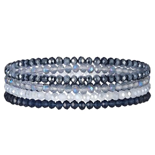 Zoonvii Armband Kristall Perlen Damen Mehrlagige Edelsteinarmbänder Armbänder Bohemian Modeschmuck Handaccessoires Beste Geschenk für Damen,Eine Freundin,Ehefrau,Mama,Freunde von Zoonvii