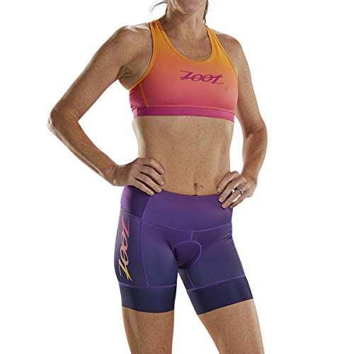 Zoot Damen Triathlon 4 Inch Hose Style Sunset mit 2D Sitzpolster, Seitentaschen, LSF 50+ und Seamlink-Nähten Zoot Damen Triathlon 4 Inch Hose Style Sunset mit 2D Sitzpolster, Seitentaschen, LSF 50+ und Seamlink-Nähten von Zoot