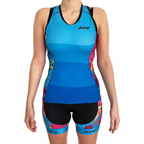 Zoot Damen Triathlon Racerback Style Performance mit integriertem BH, 3 Rückentaschen, LSF 50+ und SeamLink-Nähten von Zoot