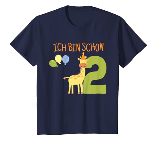 Kinder Zwei Jahre | 2. Geburtstag | Jungen und Mädchen Giraffe T-Shirt von Zootiere Geschenke Kindergeburtstag by 83-Tees