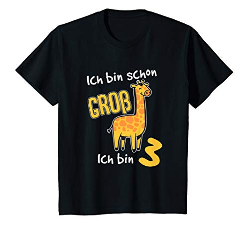 Kinder Süßes ich bin schon groß 3 Kindergeburtstag Giraffe Geschenk T-Shirt Kinder Süßes ich bin schon groß 3 Kindergeburtstag Giraffe Geschenk T-Shirt von Zootiere Giraffe Kind Geburtstag