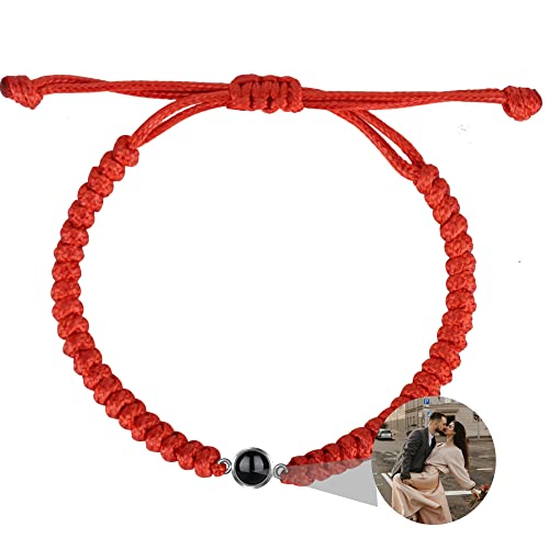 Zopmopae Personalisiertes Foto-Armband für Männer und Frauen - Verstellbares Kreis-Projektions-Armband Ich Liebe Dich in 100 Sprachen von Zopmopae