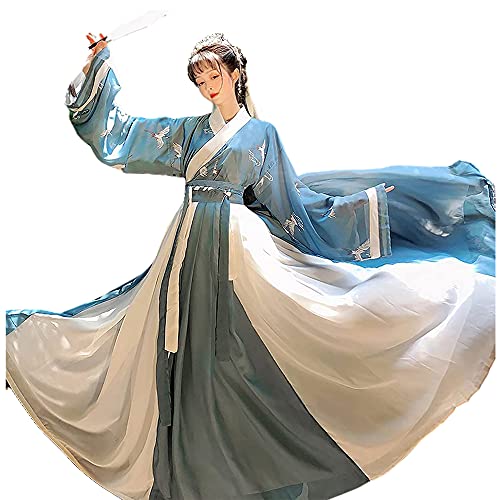 Zopmopae Frauen Altes Traditionelles Chinesisches Kostüm Flowy Hanfu Kostüm Festival Party Traditionelle Fee Kleidung Kleid Anzug Outfit für Männer Frauen von Zopmopae