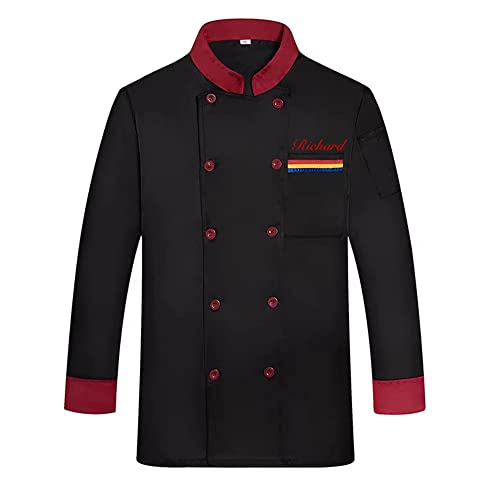 Zopmopae Personalisierter Kochmantel Langarm-Kochhemd Custom Food Service Kitchen Uniform Kochjacke für Männer Frauen von Zopmopae