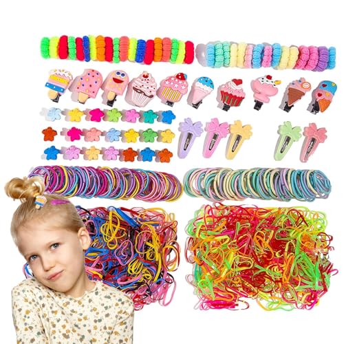 Haarschmuck-Set,Haarschmuck-Set für Mädchen - Elastische Snap-Haarspangen | Haarband-Set, Haarbänder, Haargummis, Haarspange, Haargummi-Set, Pferdeschwanzhalter für Kinder Mädchen von Zopoee