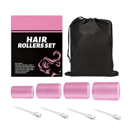 Lockenwickler Für Haare - Selbstklebende Haarwickel | Kältelocken Mit Clips Für Frauen Dickes Feines Dünnes Langes Mittleres Volumen Pony Reisen von Zopoee