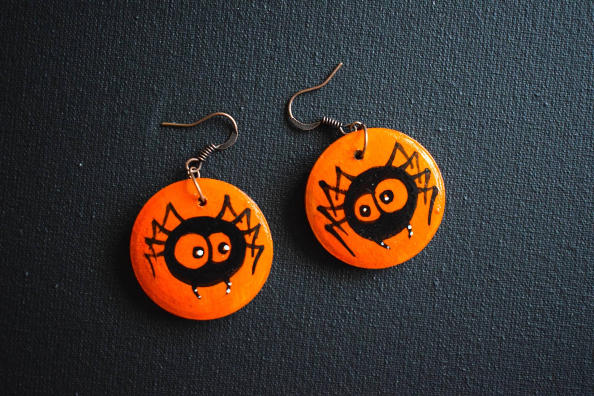 Handgemachte Ohrringe Handgemachter Schmuck Halloween Der Spinne Gemalt Handgemachte Ohrringe Handgemachter Schmuck Halloween Der Spinne Gemalt von ZoraArt