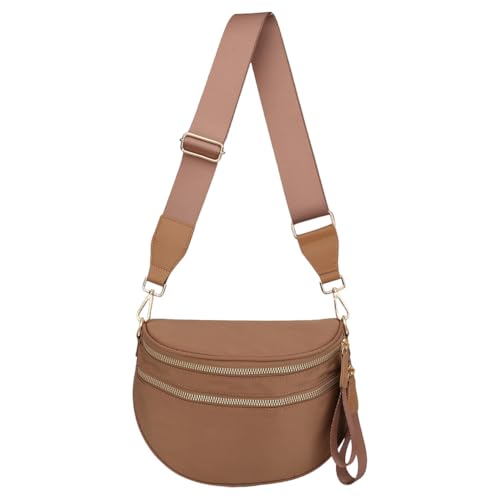 ZoraYorce NYLON CROSSBODY BAG ZIPPER BUM BAG BAG BAY SCHLINGENDERSUCHE FÜR Women (braun) von ZoraYorce