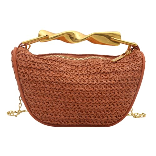 ZoraYorce Women Strohkreuzkörperbeutel handgewebte Umhängetasche Seaside Strandhandtasche (braun) von ZoraYorce