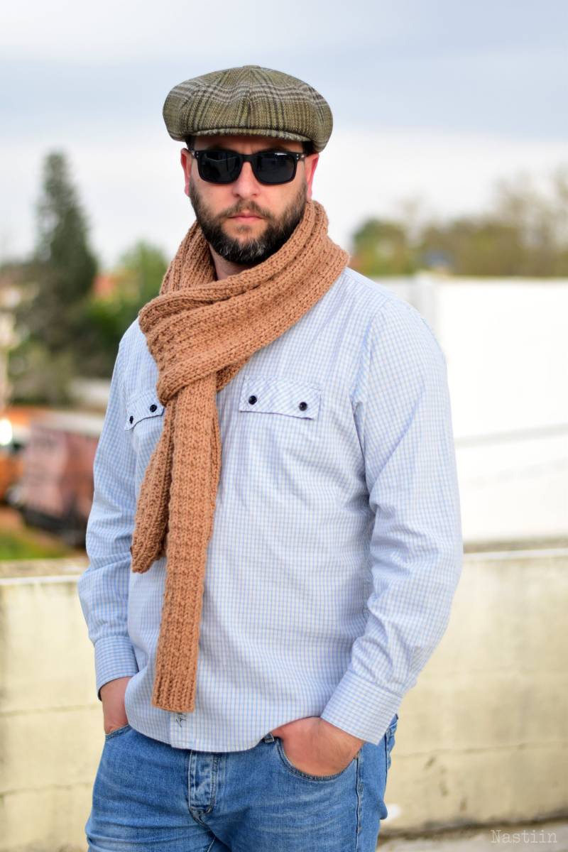 Grüner Schottenkaro Schiebermütze Herren Wollhut Damen Wollmütze Paperboy Mütze Cabbie Hut Karierter Fahrermütze Unisex von ZoranApparel