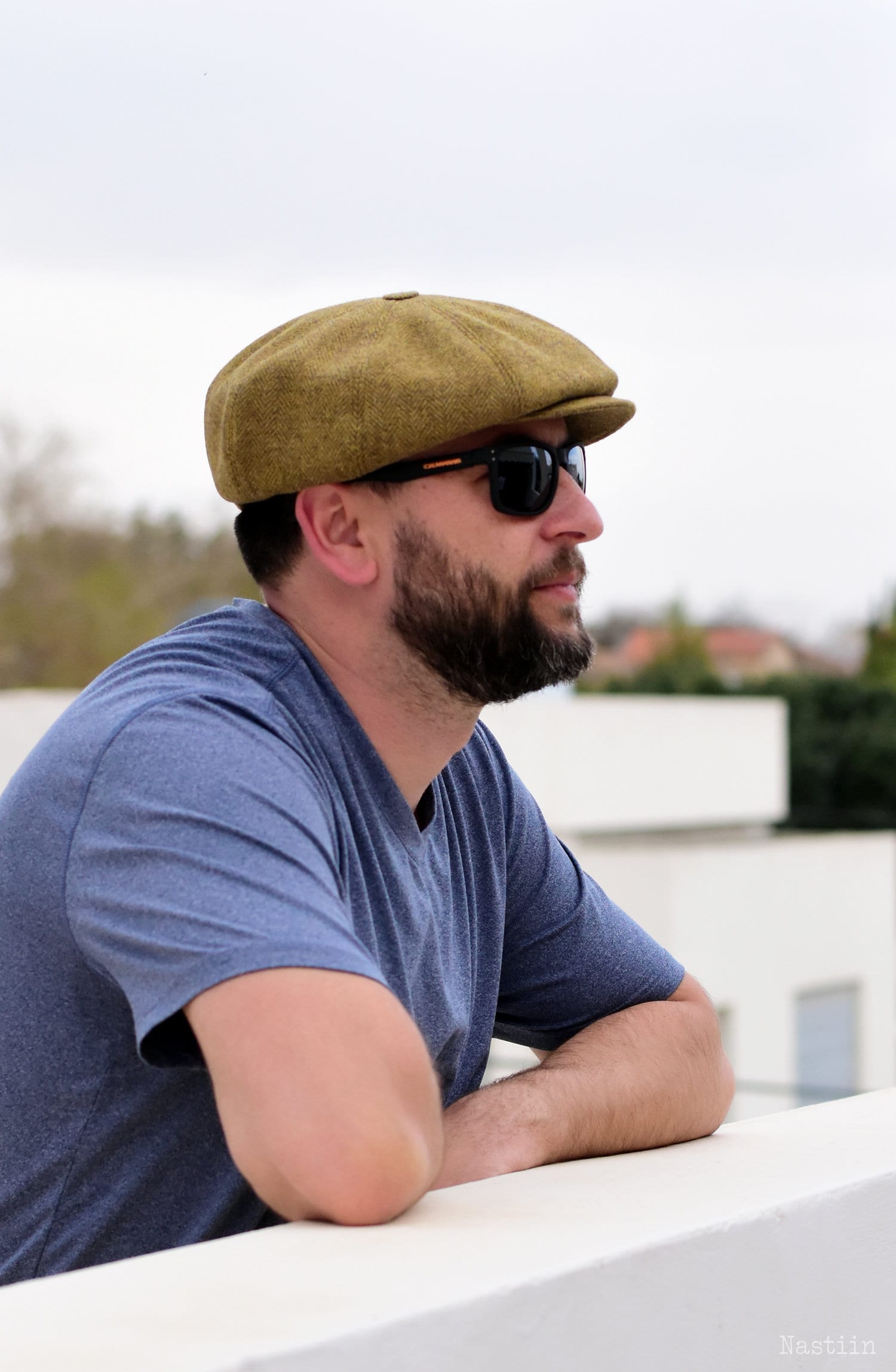 Senfgelber Herringbone Hut Herren Schiebermütze Mütze Peaky Blinders Tommy Shelby Gatsby Damen Baker Boy 8-Panel Cap von ZoranApparel