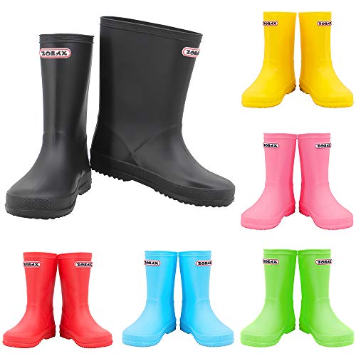 Zorax - Kind - EU23 - Schwarz Jungen Mädchen rutschfeste Kinder Gummistiefel Wellington Motorradstiefel Wasserdicht Unisex Kinder Regen Schuhe Zorax - Kind - EU23 - Schwarz Jungen Mädchen rutschfeste Kinder Gummistiefel Wellington Motorradstiefel Wasserdicht Unisex Kinder Regen Schuhe von Zorax