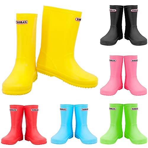 Zorax - Kind - EU24 - Gelb Jungen Mädchen rutschfeste Kinder Gummistiefel Wellington Motorradstiefel Wasserdicht Unisex Kinder Regen Schuhe Zorax - Kind - EU24 - Gelb Jungen Mädchen rutschfeste Kinder Gummistiefel Wellington Motorradstiefel Wasserdicht Unisex Kinder Regen Schuhe von Zorax