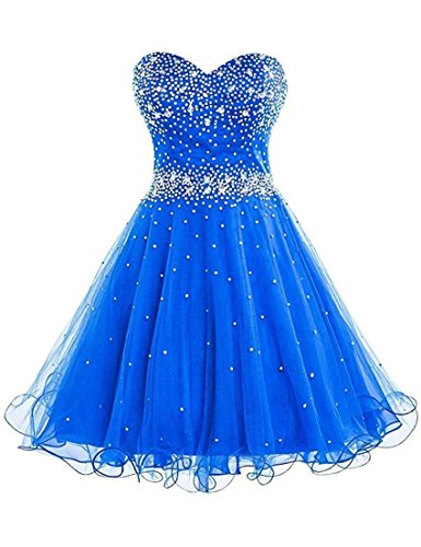 Zorayi Damen Kurze Cocktailkleider Heimkehr Kleider Abschlussballkleid Blau Größe 44 von Zorayi