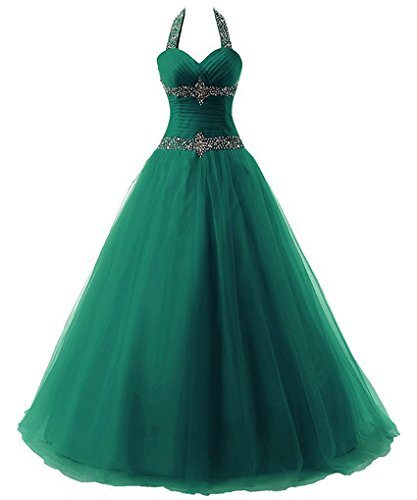 Zorayi Damen Lange Halfter Kristall Tüll A-Linie Abendkleid Prom Ballkleid Partykleider Smaragd Größe 52 Zorayi Damen Lange Halfter Kristall Tüll A-Linie Abendkleid Prom Ballkleid Partykleider Smaragd Größe 52 von Zorayi