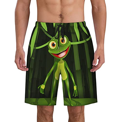 Quick Dry Herren Badeshorts Frosch im Dschungel Badeanzüge für Herren Badeanzüge, Schwarz , L/XL von Zorin