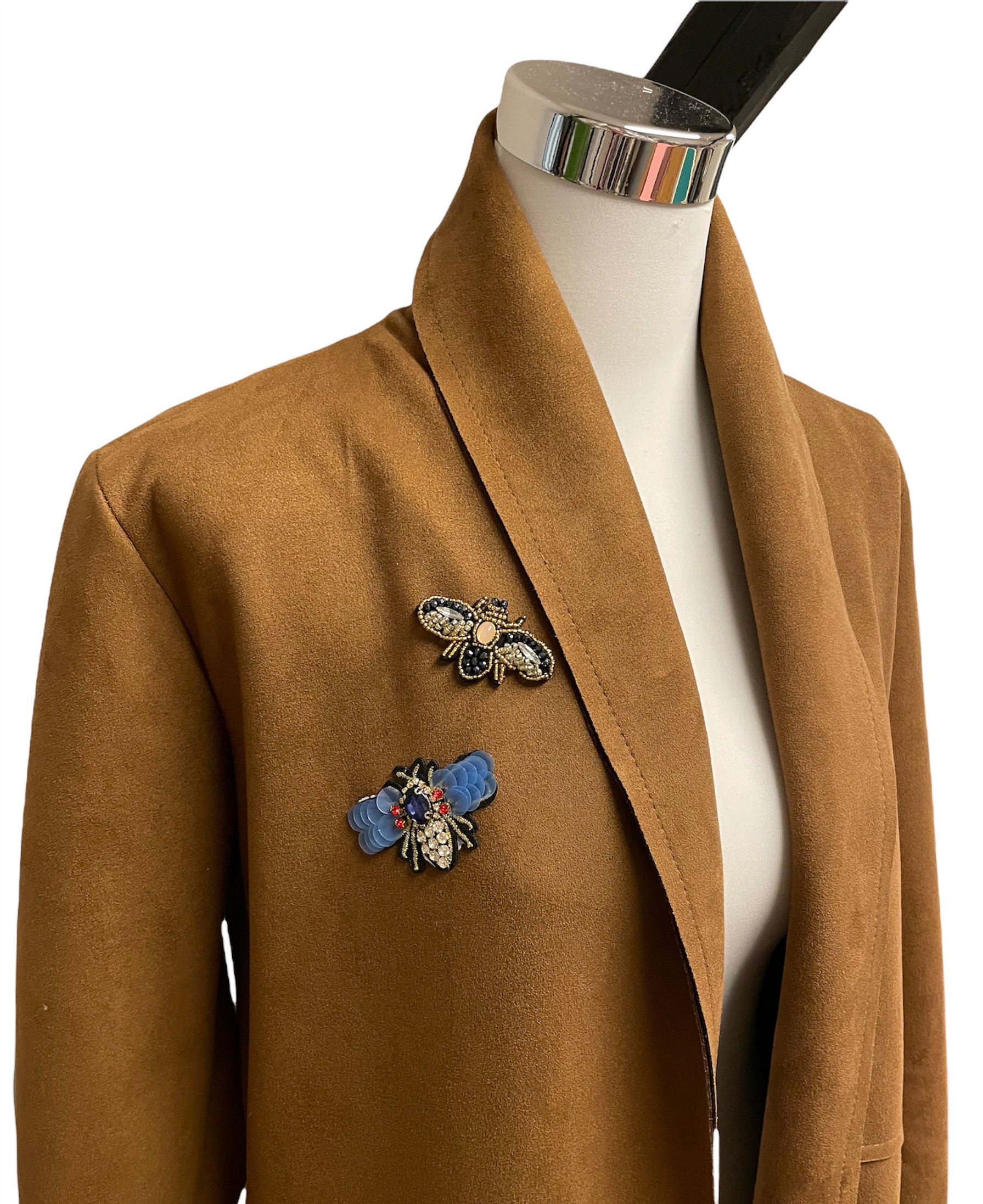 Damenmantel Nubuk, Dunkelbraun, Wildlederimitat, Handmade, Save The Bees, Damenjacke, Langer Mantel, Sommermantel von ZornroeschenBoutique