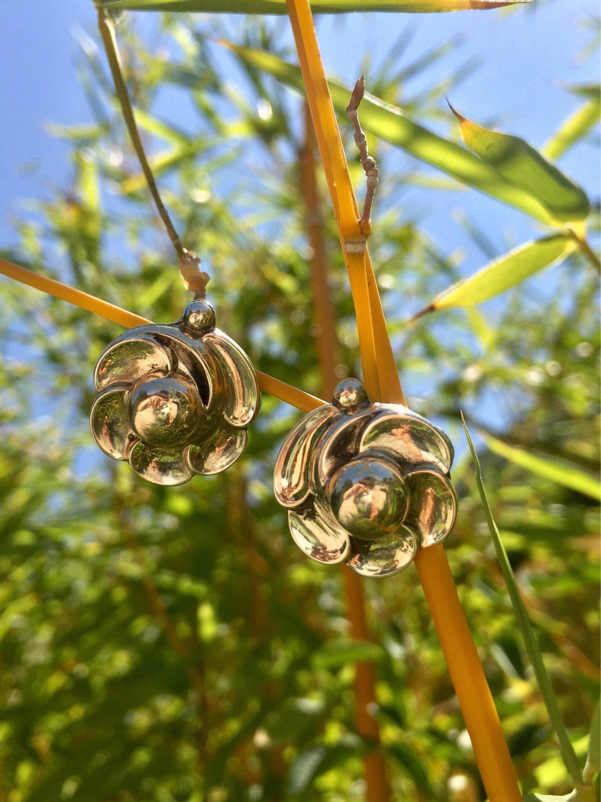 Antike Blume Schraube Wieder Ohrringe von ZoulalJewelry
