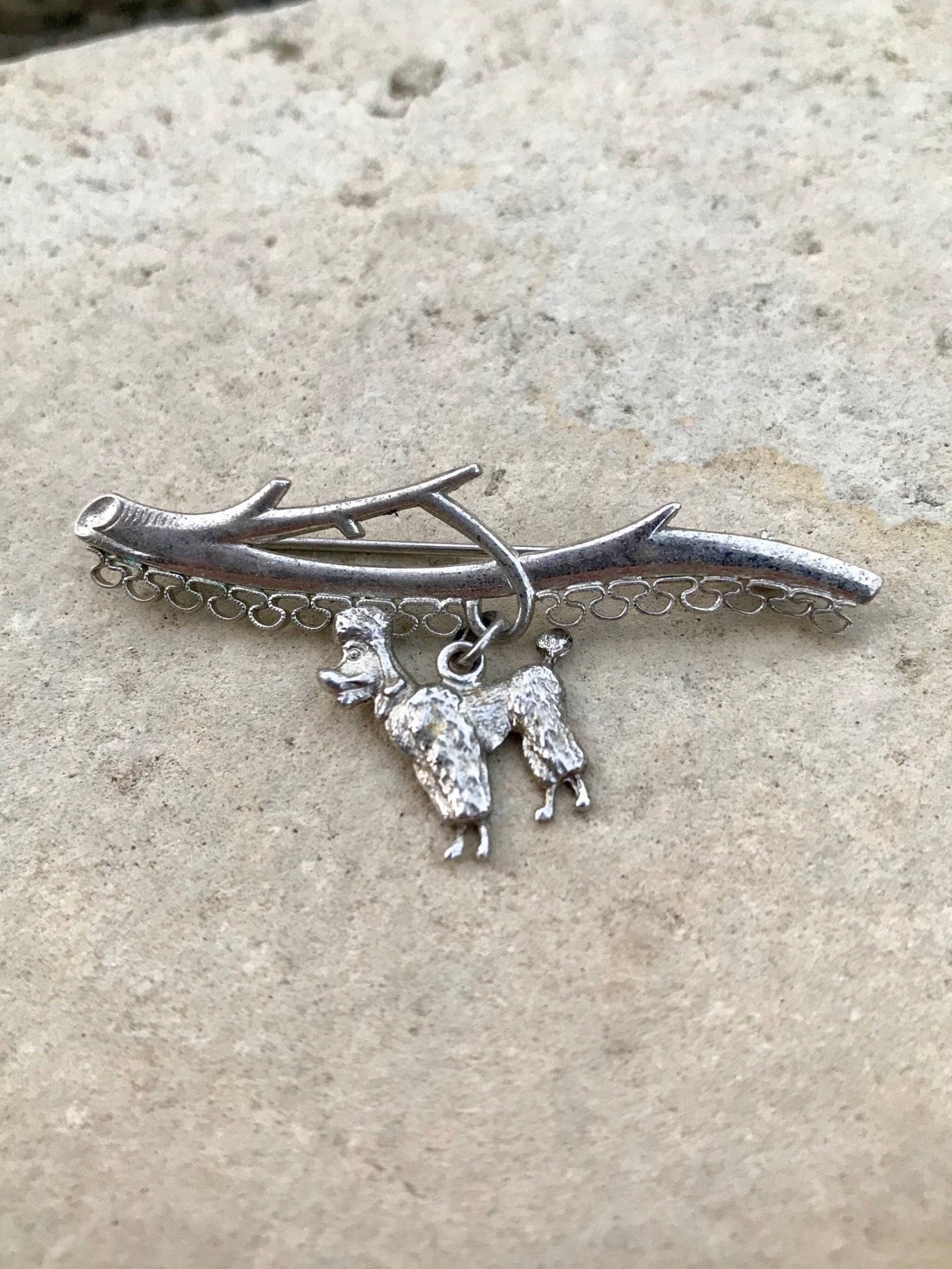 Vintage 925Er Pudel Pin von ZoulalJewelry