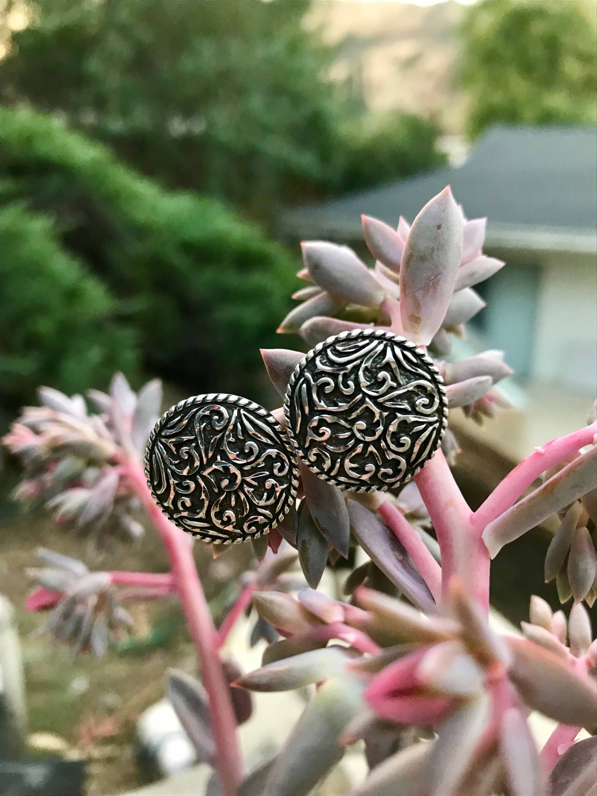 Vintage Relios Inc. Carolyn Pollack Florale Ohrringe von ZoulalJewelry