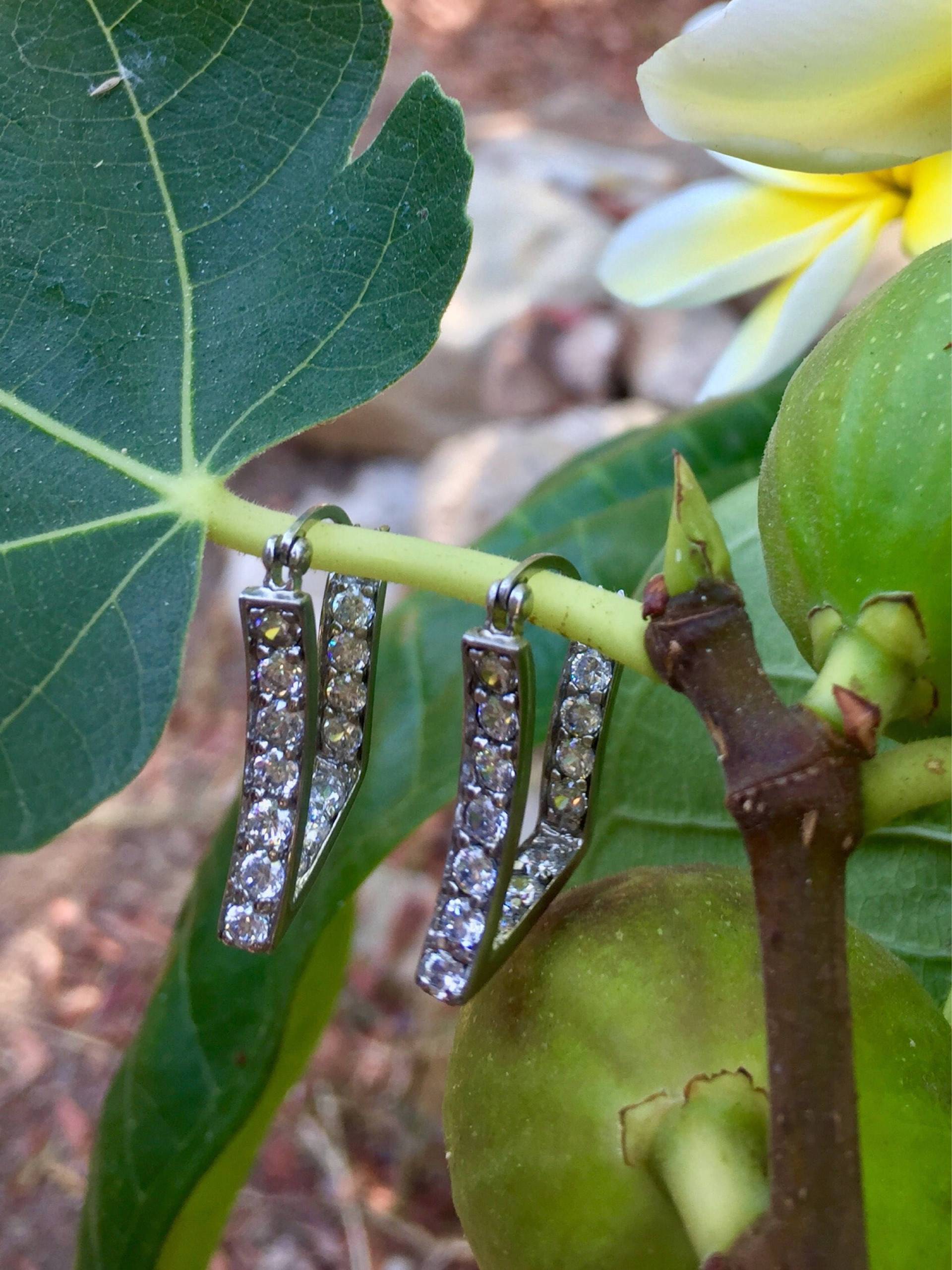 Vintage Sterling Silber C.z Ohrringe von ZoulalJewelry
