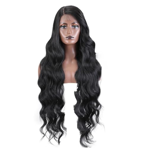 36 Zoll Lange Gewellte Synthetische Lace-Front-Perücke Für Frauen – Körpergewellte Perücke Mit Seitenscheitel 36 Zoll Lange Gewellte Synthetische Lace-Front-Perücke Für Frauen – Körpergewellte Perücke Mit Seitenscheitel von ZouoYYii