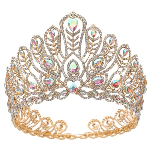Braut Diadem Krone - Festzug Tiara Kopfschmuck für Hochzeit Haarschmuck von ZouoYYii