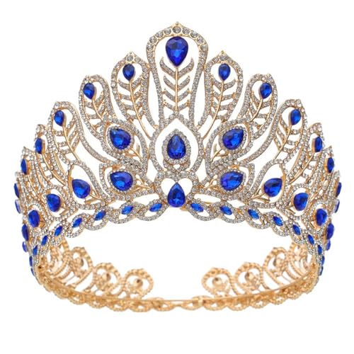 Braut Diadem Krone - Festzug Tiara Kopfschmuck für Hochzeit Haarschmuck von ZouoYYii