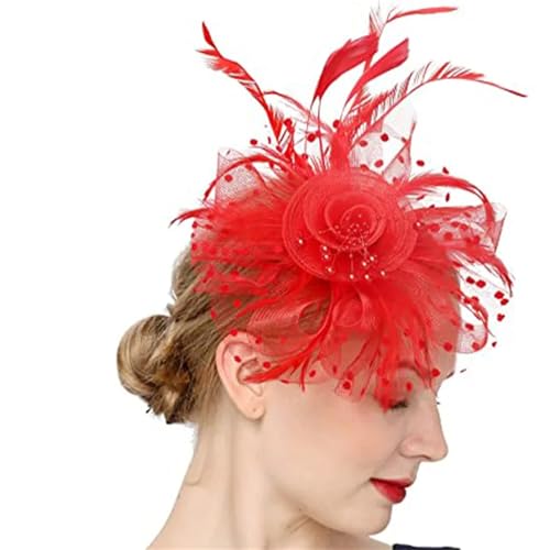 Damen Braut Kopfschmuck - Brautjungfern Hochzeit Feder Stirnband Braut Haarspange Elegant Haarschmuck von ZouoYYii