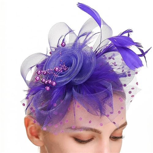 Damen Braut Kopfschmuck - Brautjungfern Hochzeit Feder Stirnband Braut Haarspange Elegant Haarschmuck von ZouoYYii