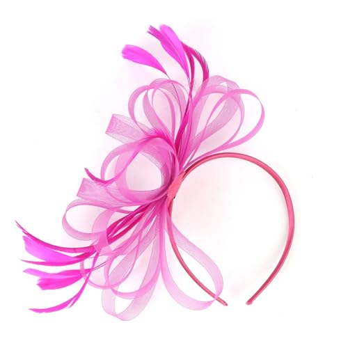 Damen Fascinator Hut - Feder Haarschmuck Kopfschmuck für Cocktail Hochzeit Kirche Party von ZouoYYii