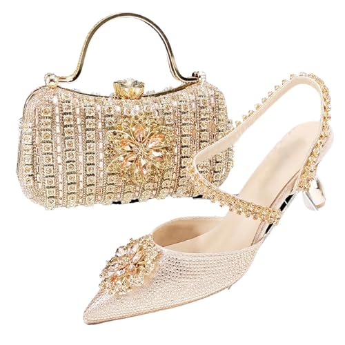 Damen Heels und Clutch Set - Schuhe und Tasche Combo für Party Anlässe, Eee2, 40.5 EU Damen Heels und Clutch Set - Schuhe und Tasche Combo für Party Anlässe, Eee2, 40.5 EU von ZouoYYii