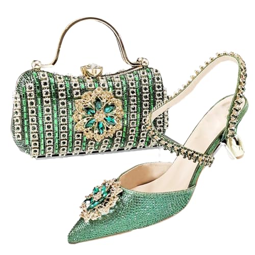 Damen Heels und Clutch Set - Schuhe und Tasche Combo für Party Anlässe, En8, 40.5 EU Damen Heels und Clutch Set - Schuhe und Tasche Combo für Party Anlässe, En8, 40.5 EU von ZouoYYii