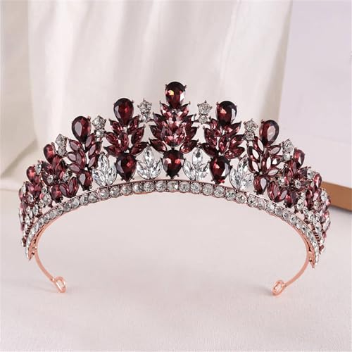 Damen Hochzeitsstirnband – Kristall Brautkrone Tiara Mit Strass, Königin Diadem Haarschmuck Accessoires von ZouoYYii