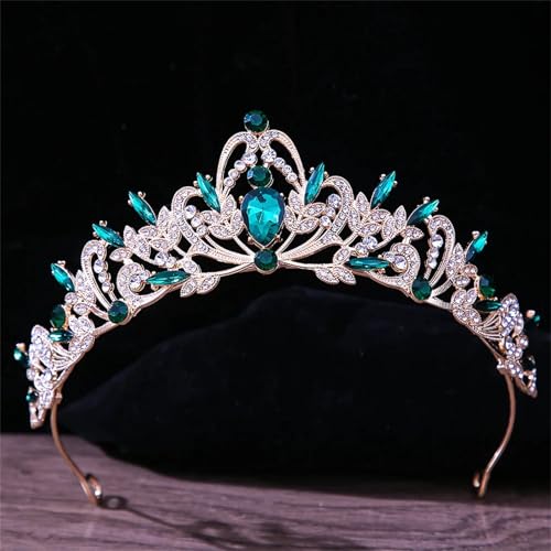 Damen Kristall Braut Hochzeit Tiara Krone Haarbänder Eleganter Haarschmuck Für Bräute von ZouoYYii