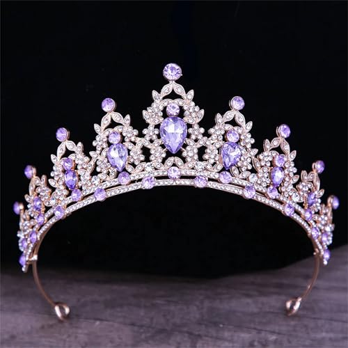 Damen Kristall Braut Hochzeit Tiara Krone Haarbänder Eleganter Haarschmuck Für Bräute von ZouoYYii