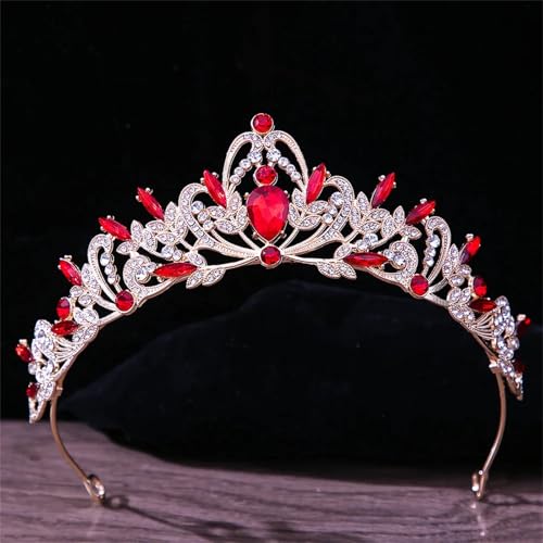 Damen Kristall Braut Hochzeit Tiara Krone Haarbänder Eleganter Haarschmuck Für Bräute von ZouoYYii