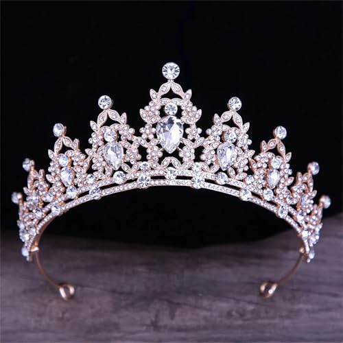 Damen Kristall Braut Hochzeit Tiara Krone Haarbänder Eleganter Haarschmuck Für Bräute von ZouoYYii