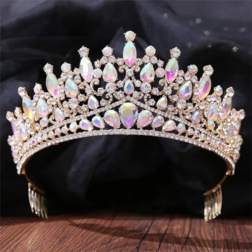 Damen Kristall Hochzeit Haarschmuck – Strass Braut Tiara Und Kronen Prinzessinnenschmuck von ZouoYYii