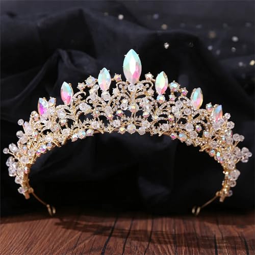 Damen Kristall Hochzeit Haarschmuck – Strass Braut Tiara Und Kronen Prinzessinnenschmuck von ZouoYYii