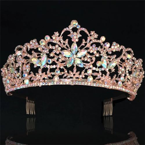 Damen Kristall Hochzeit Haarschmuck – Strass Braut Tiara Und Kronen Prinzessinnenschmuck von ZouoYYii