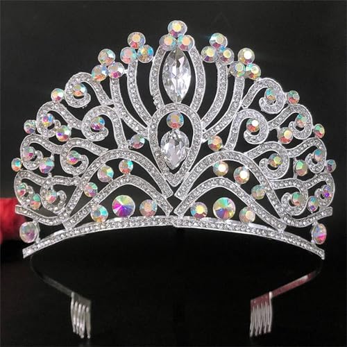 Damen Kristall Hochzeit Haarschmuck – Strass Braut Tiara Und Kronen Prinzessinnenschmuck von ZouoYYii