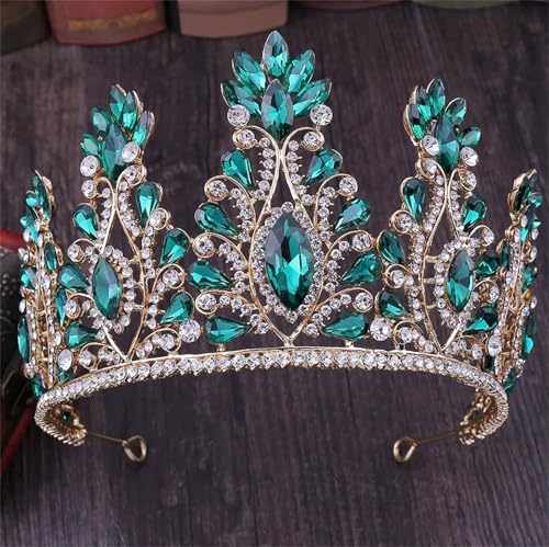 Damen Kristallkrone Braut Tiara Prinzessin Festzug Diadem Hochzeitskopfschmuck Haarschmuck von ZouoYYii