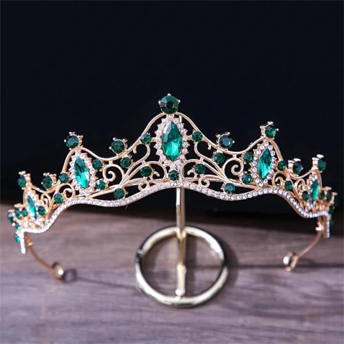 Damen Kristallkrone Haarschmuck – Tiara Für Mädchen Geburtstagsfeier Hochzeit Strass Brautkrone von ZouoYYii